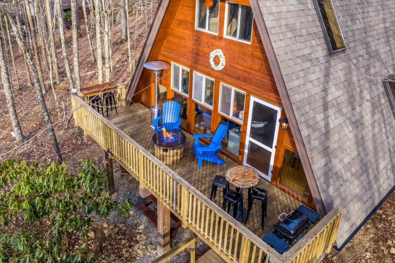 A-Frame Cabin With Hot Tub 1 Mi To Beech Mountain! Exterior foto