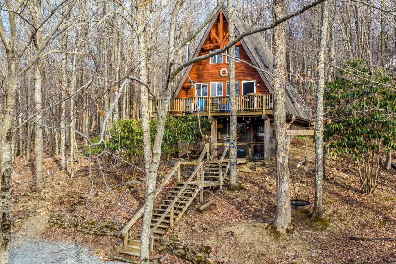 A-Frame Cabin With Hot Tub 1 Mi To Beech Mountain! Exterior foto