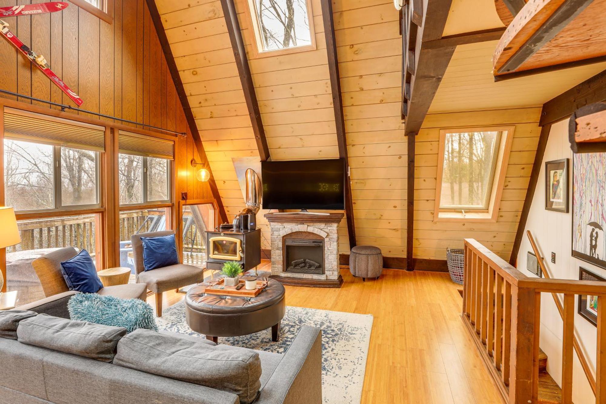 A-Frame Cabin With Hot Tub 1 Mi To Beech Mountain! Exterior foto