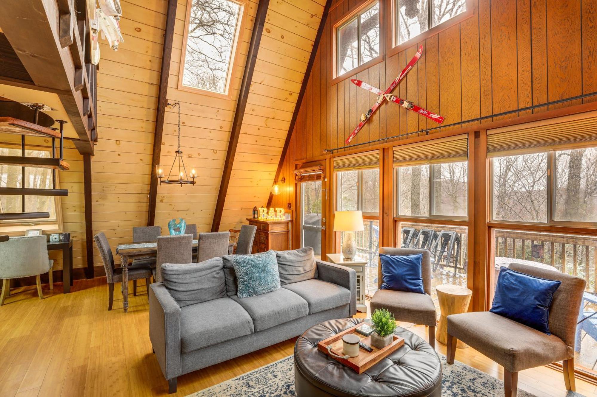 A-Frame Cabin With Hot Tub 1 Mi To Beech Mountain! Exterior foto